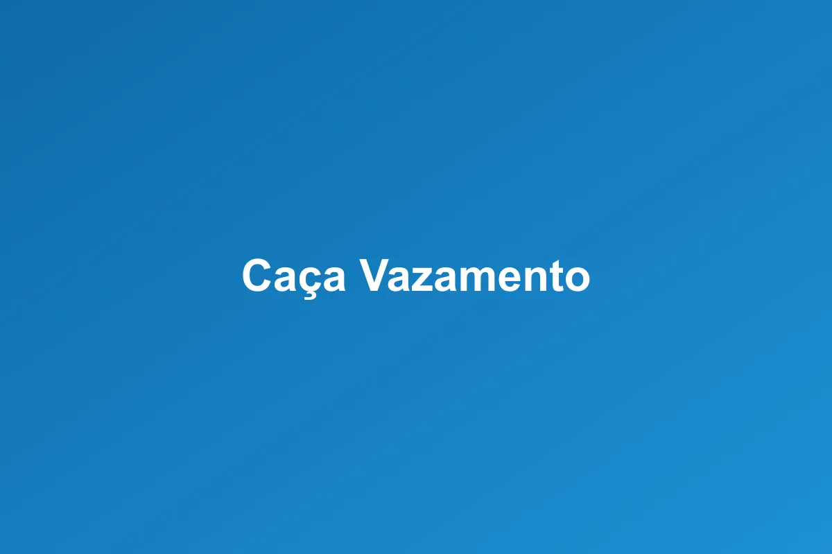 Caça vazamento em Ribeirão Preto