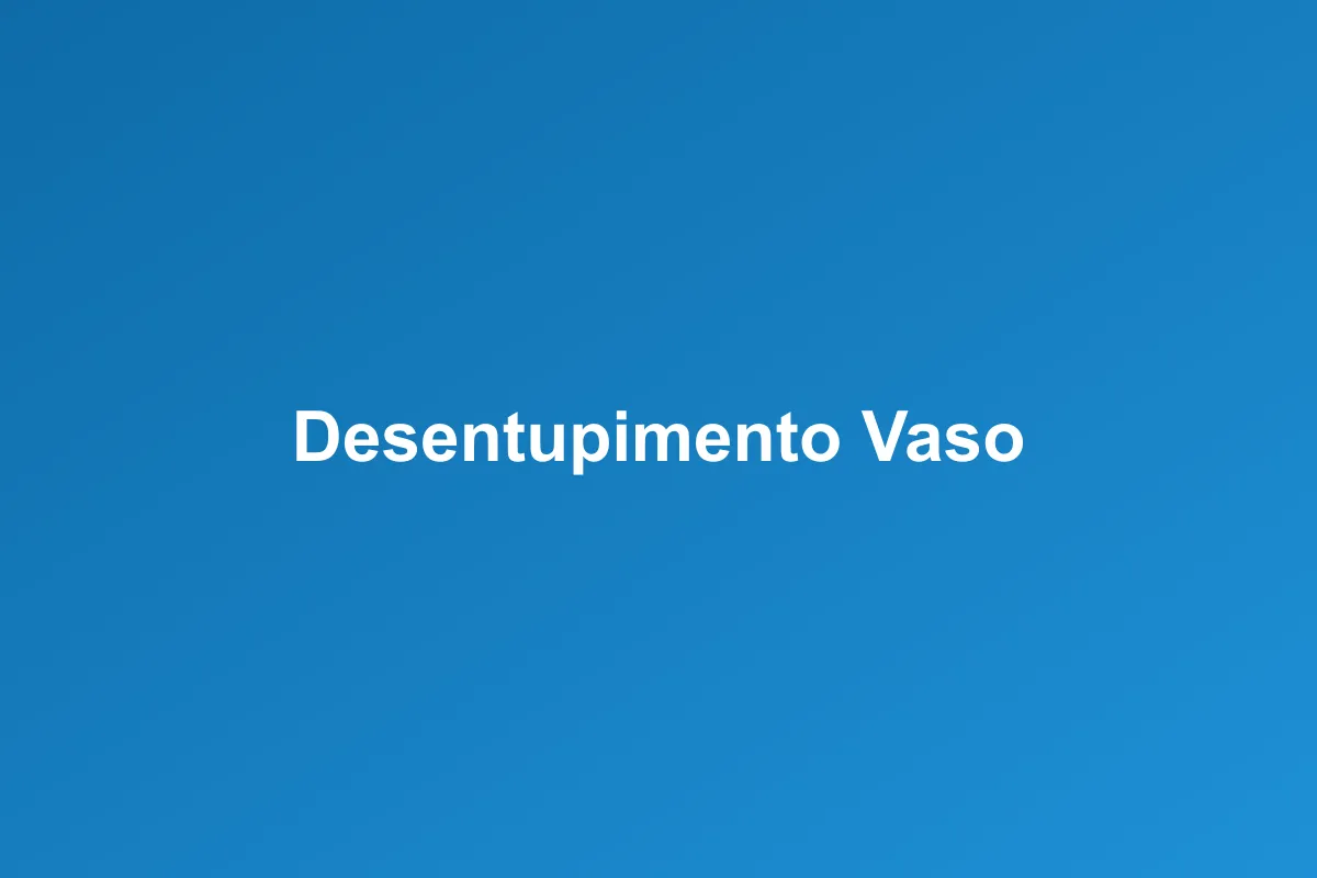 Desentupimento de vaso sanitário em Ribeirão Preto